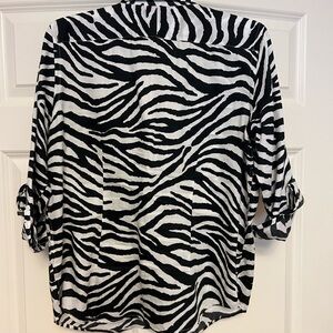 Ralph Lauren zebra print cotton blouse